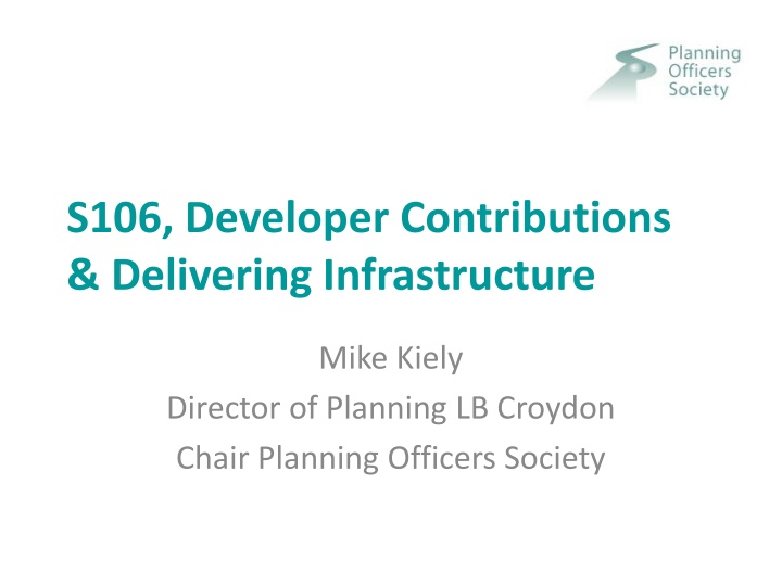 s106 developer contributions delivering