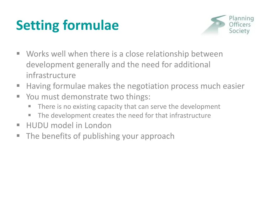 setting formulae