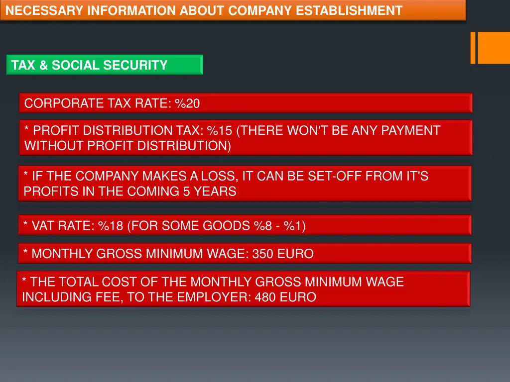 necessary information about company establishment 4