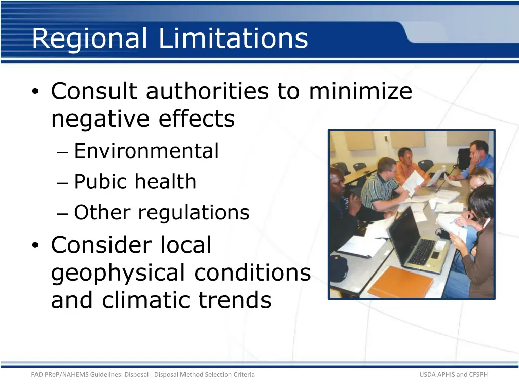 regional limitations