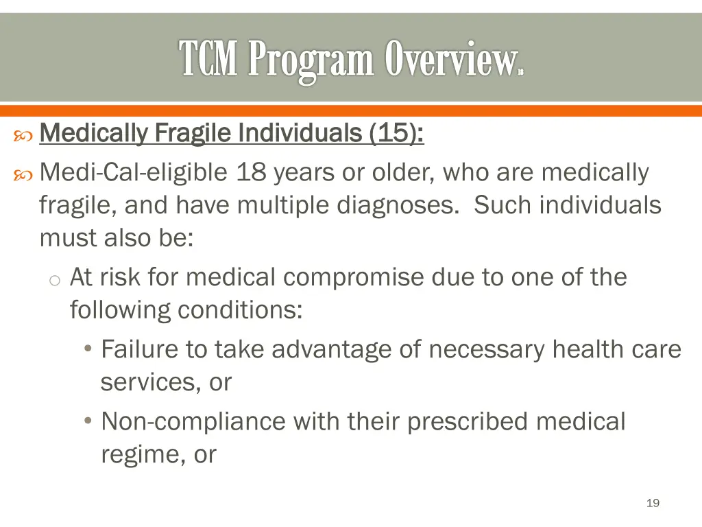 tcm program overview 18