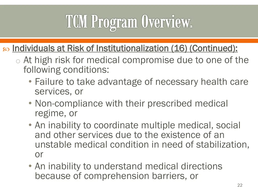 tcm program overview 21