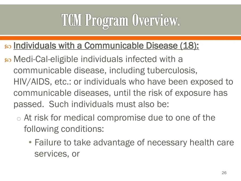 tcm program overview 25