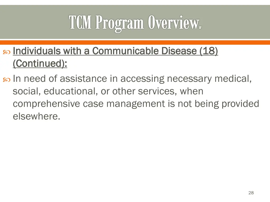 tcm program overview 27