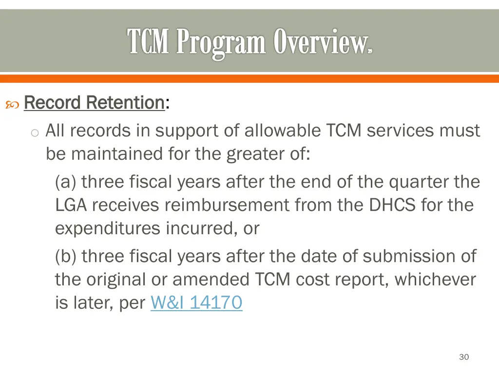 tcm program overview 29