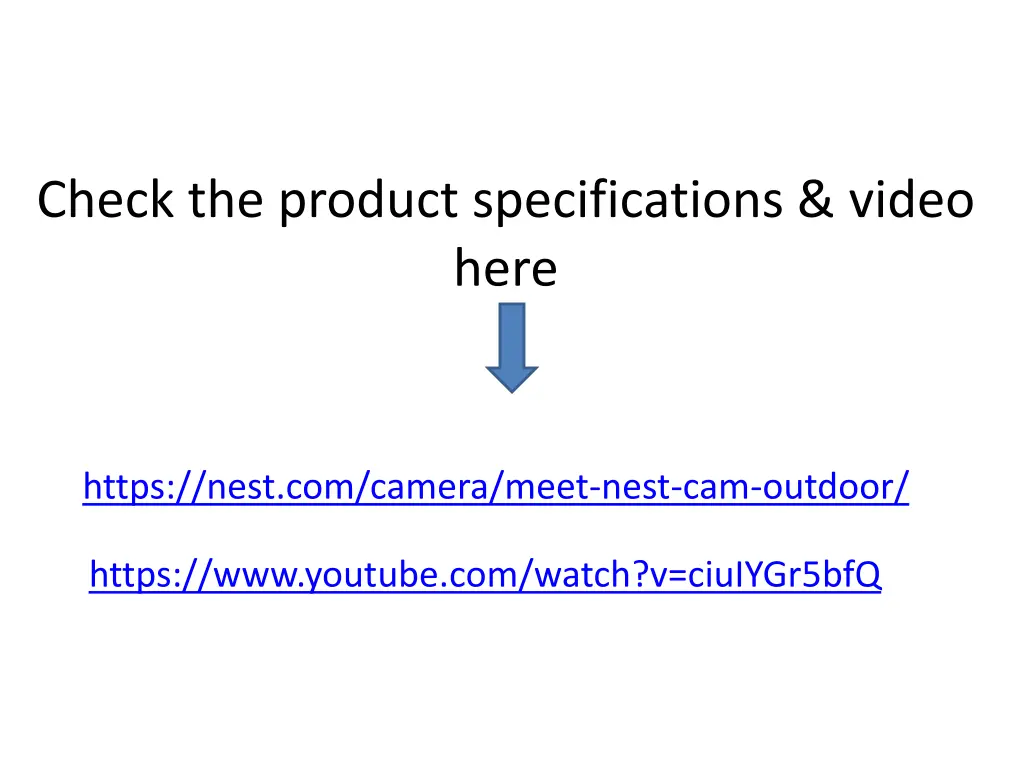 check the product specifications video here