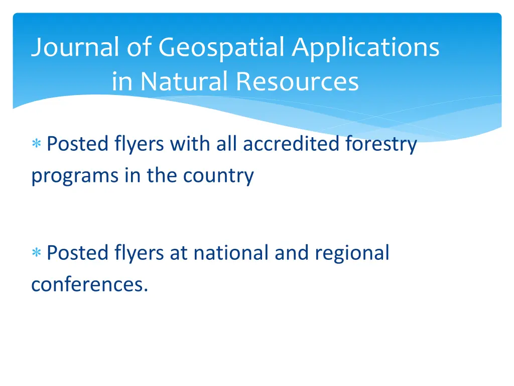 journal of geospatial applications in natural