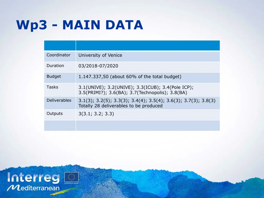 wp3 main data