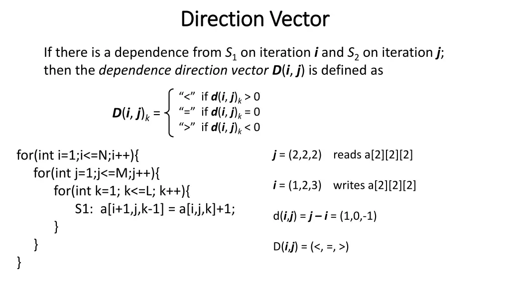 direction vector direction vector