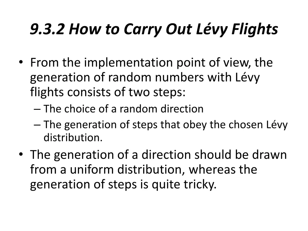 9 3 2 how to carry out l vy flights