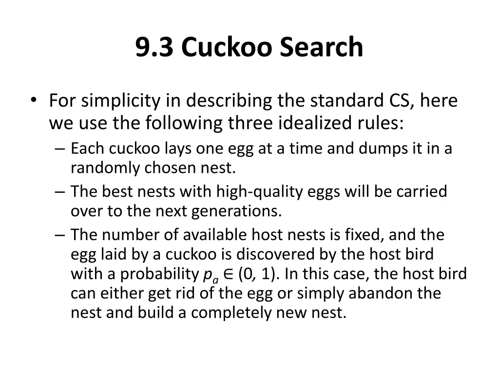 9 3 cuckoo search