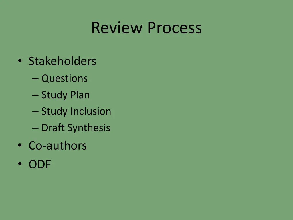 review process