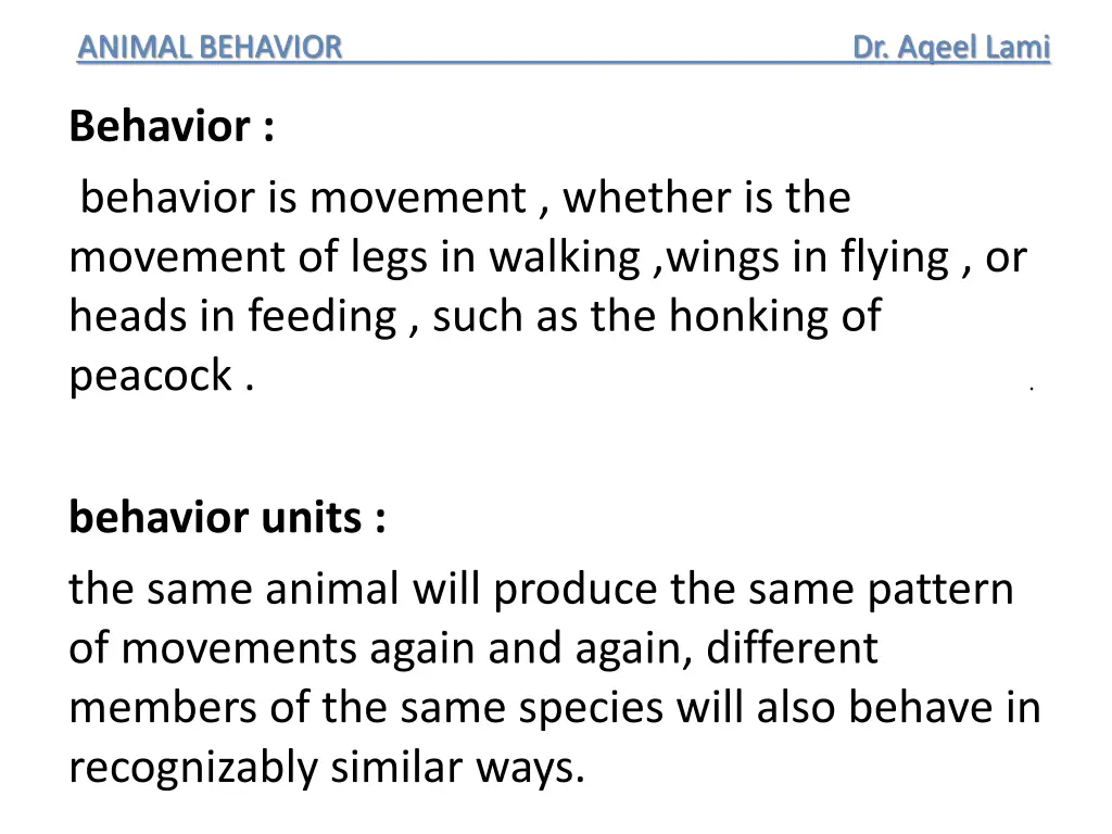 behavior behavior is movement whether