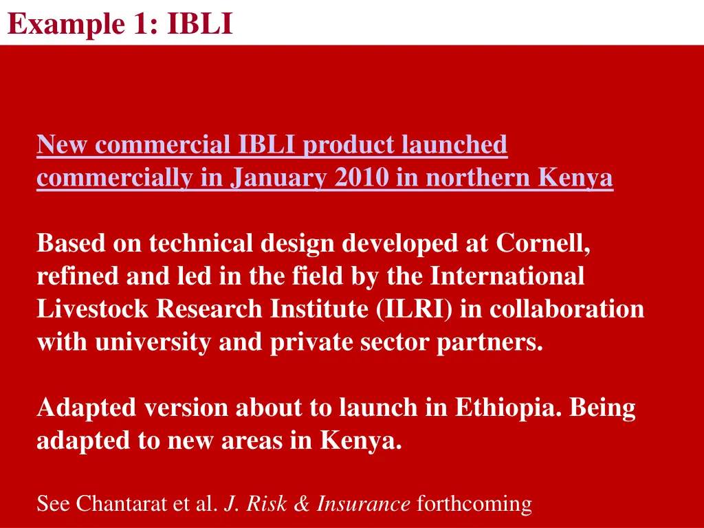 example 1 ibli