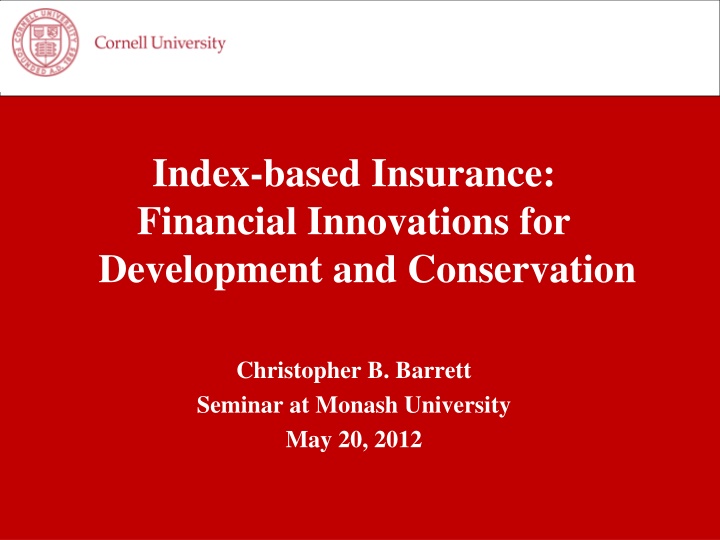 index based insurance financial innovations