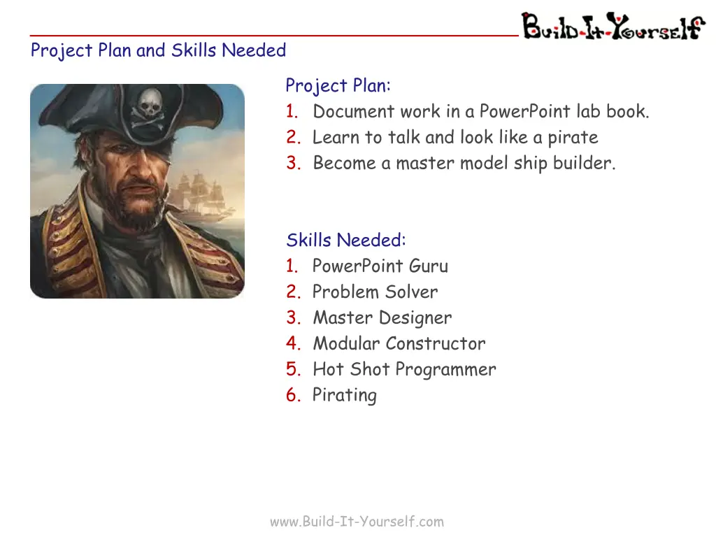 project plan and skills needed