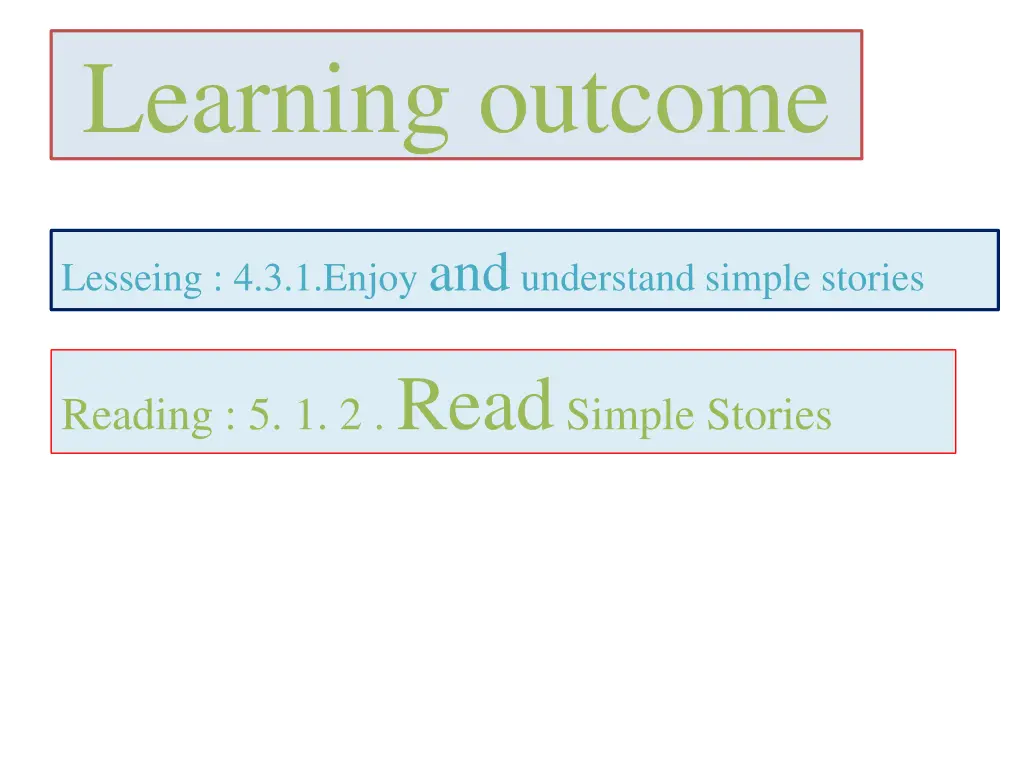 learning outcome