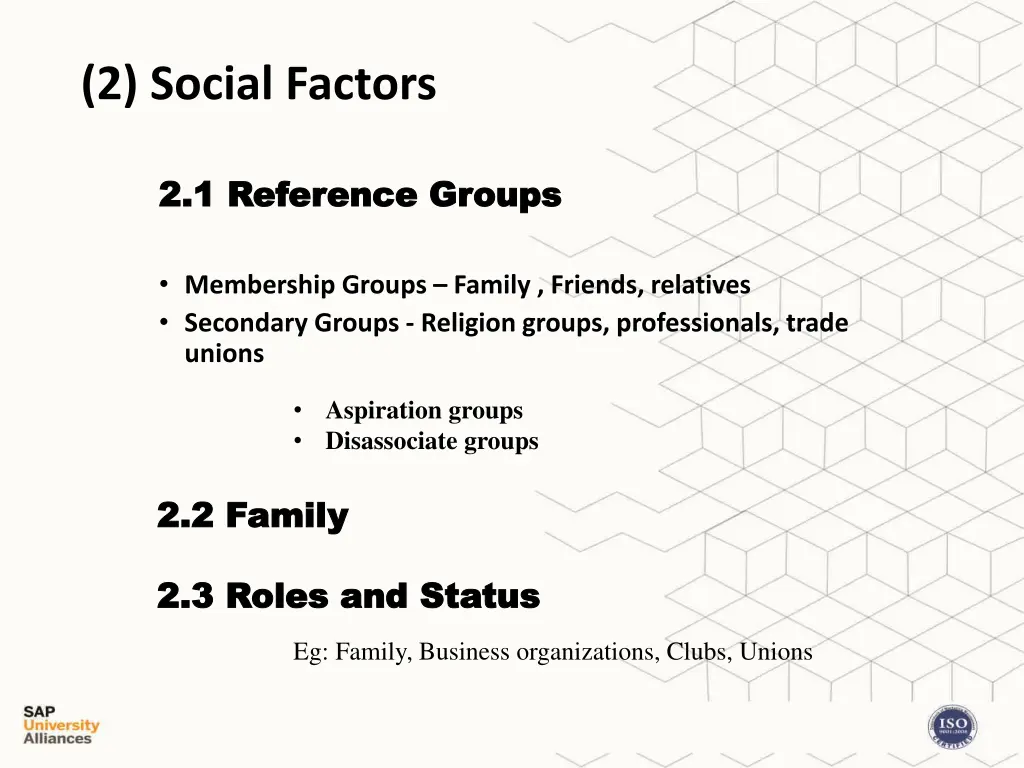 2 social factors