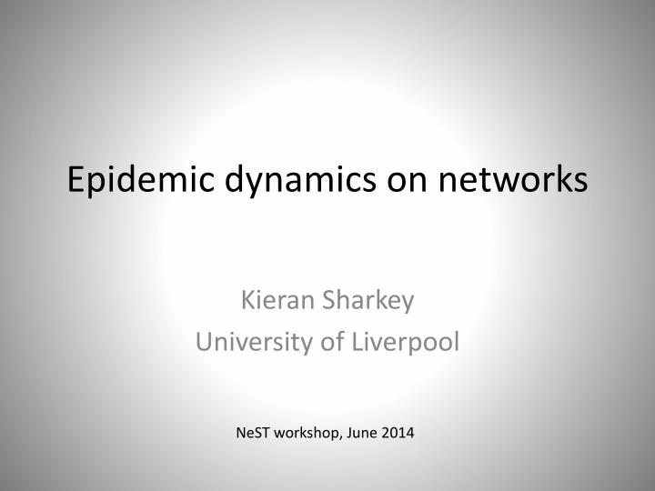 epidemic dynamics on networks