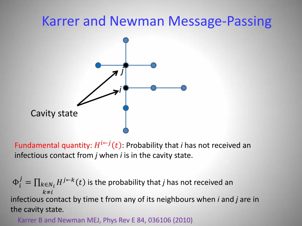 karrer and newman message passing 2