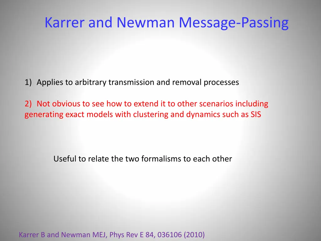 karrer and newman message passing 4