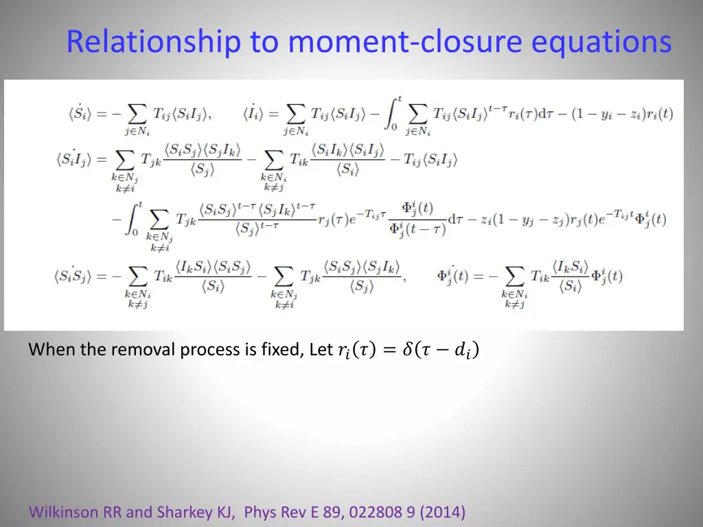 relationship to moment closure equations 2