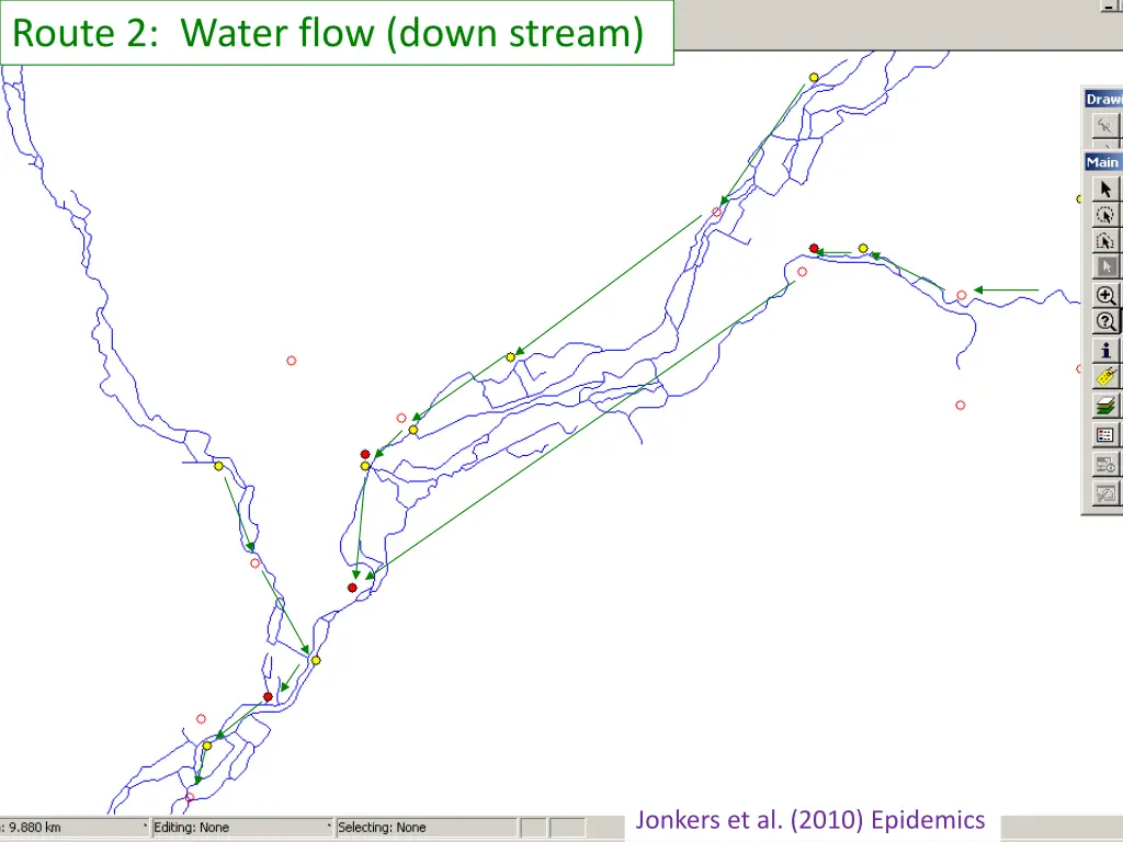 route 2 water flow down stream 1