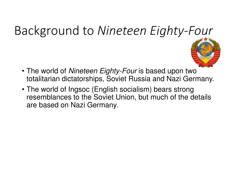 background to nineteen eighty four