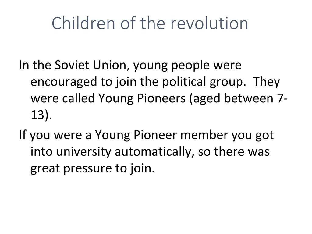 children of the revolution