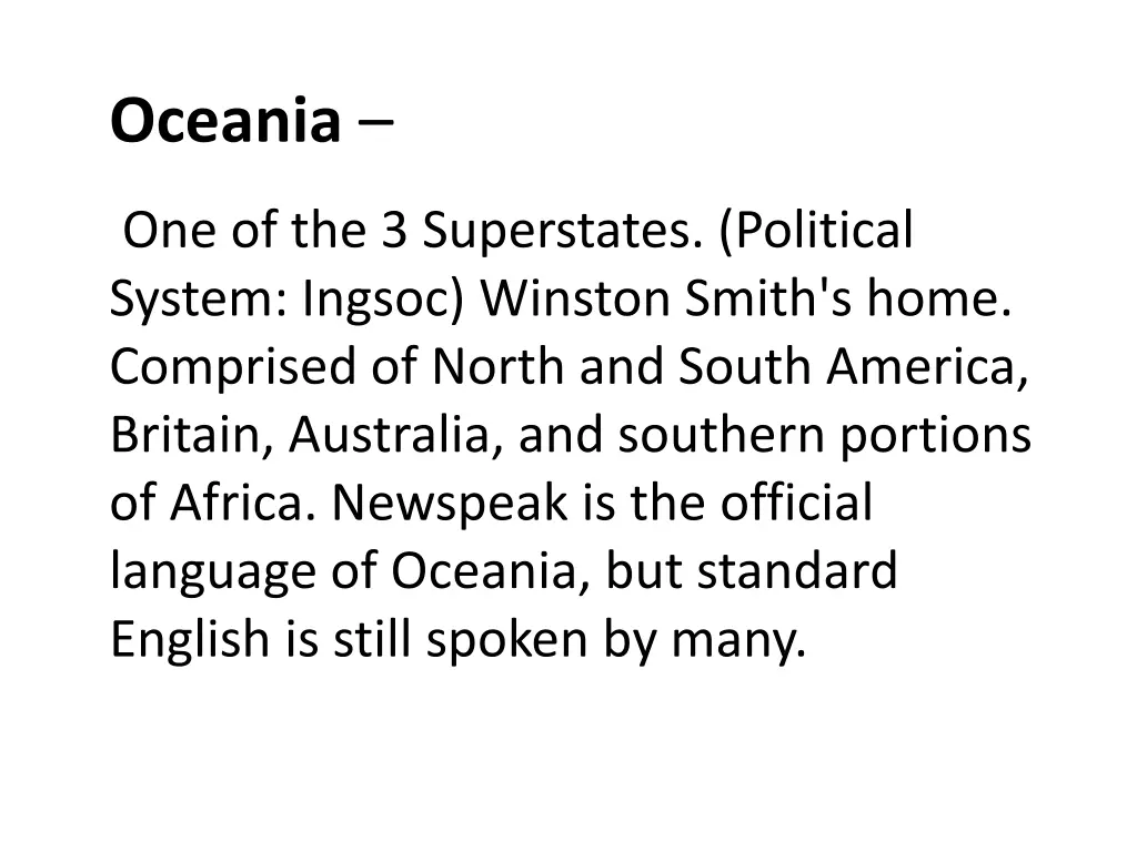 oceania