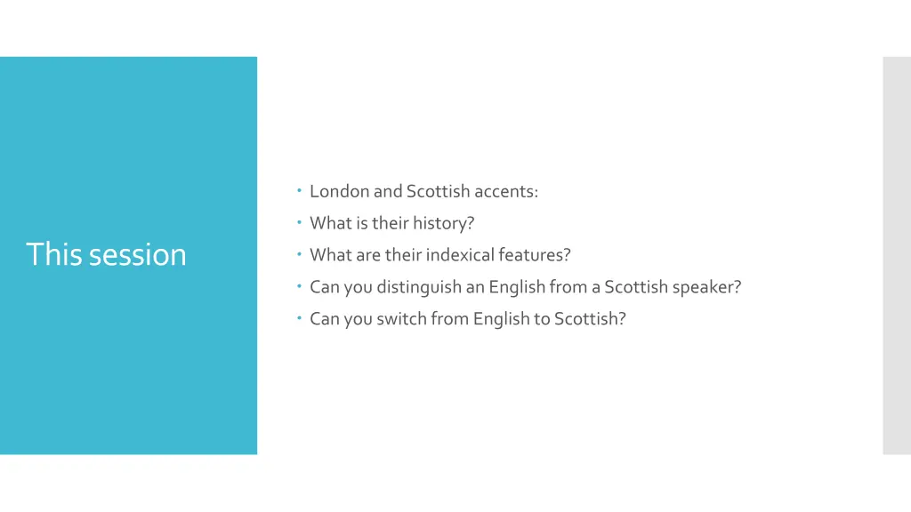 london and scottish accents