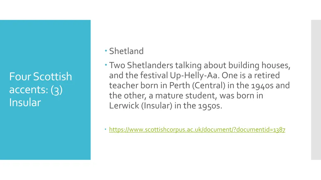 shetland two shetlanders talking about building