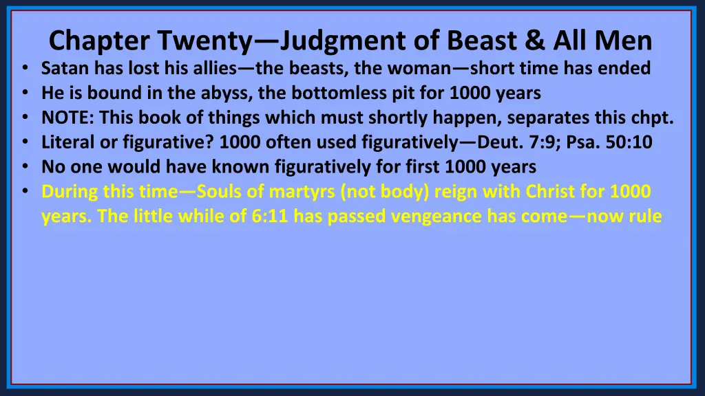 chapter twenty judgment of beast all men satan 5