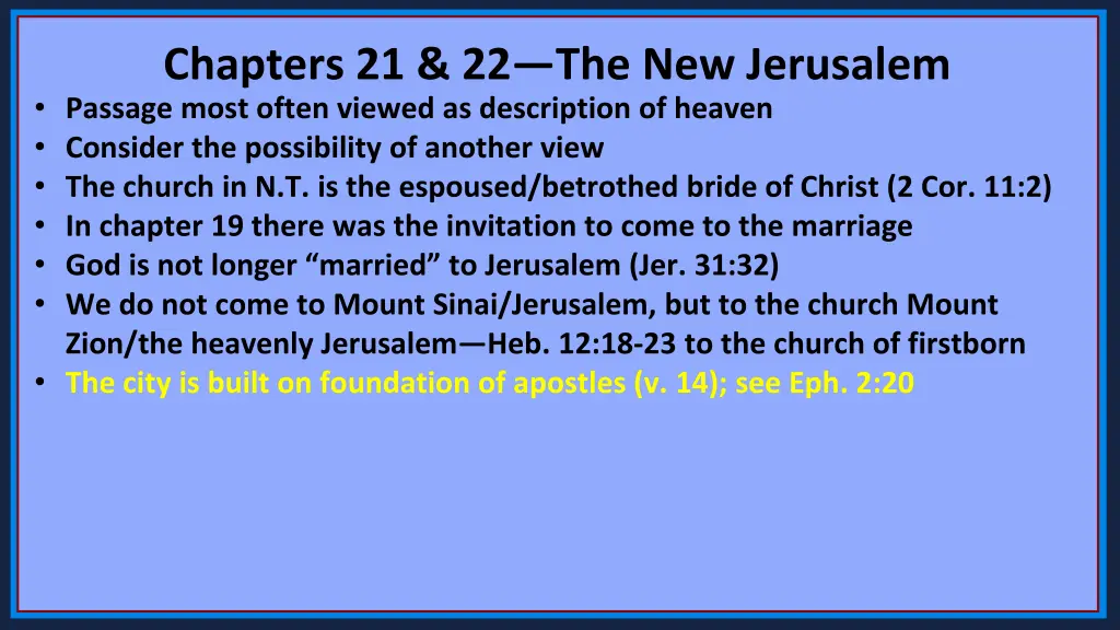 chapters 21 22 the new jerusalem passage most 5