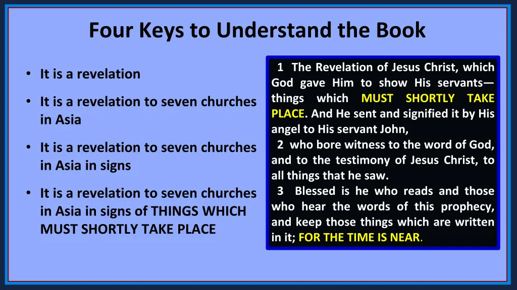 four keys to understand the book