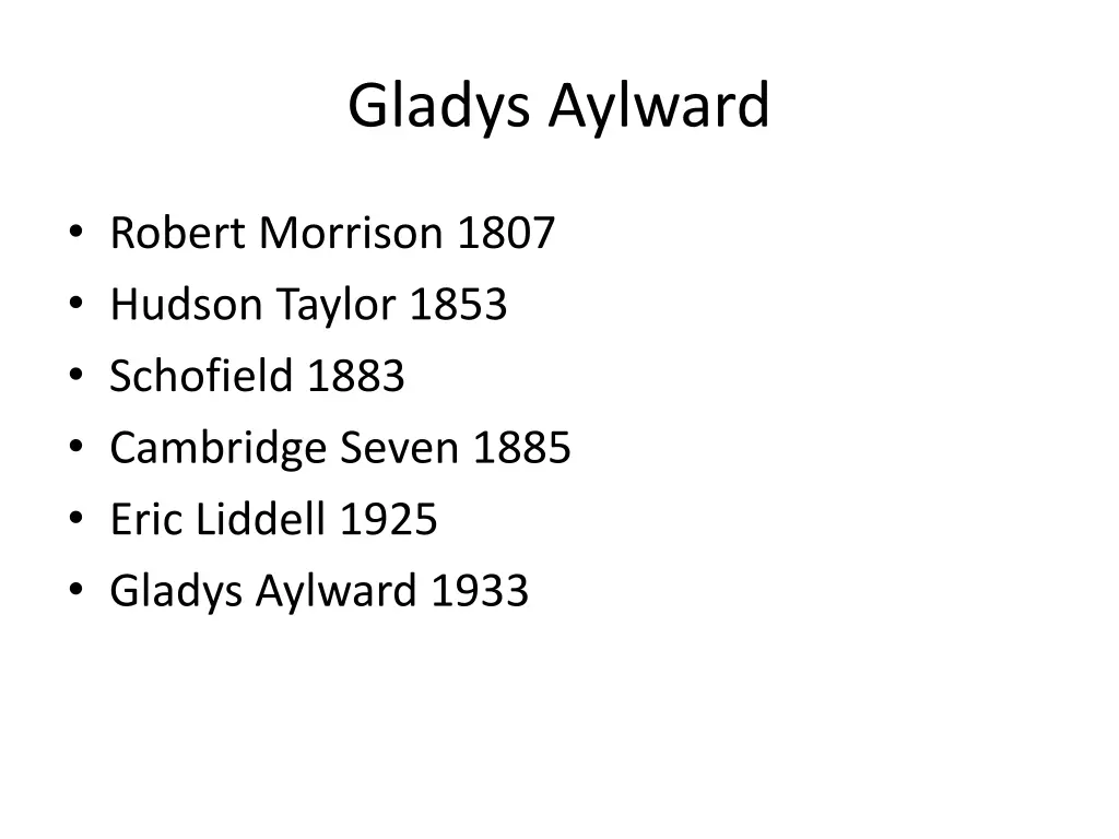 gladys aylward 8