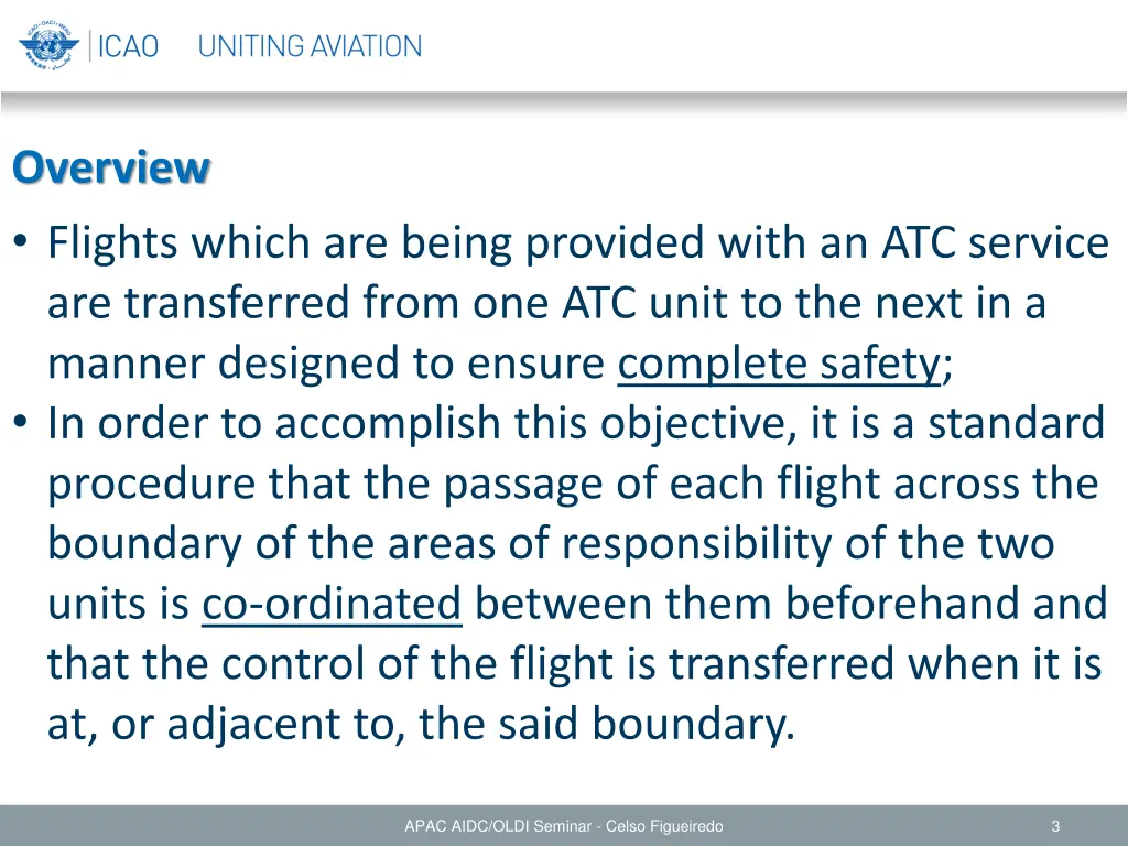 overview flights which are being provided with