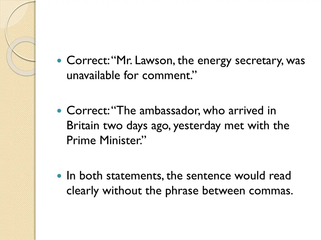 correct mr lawson the energy secretary