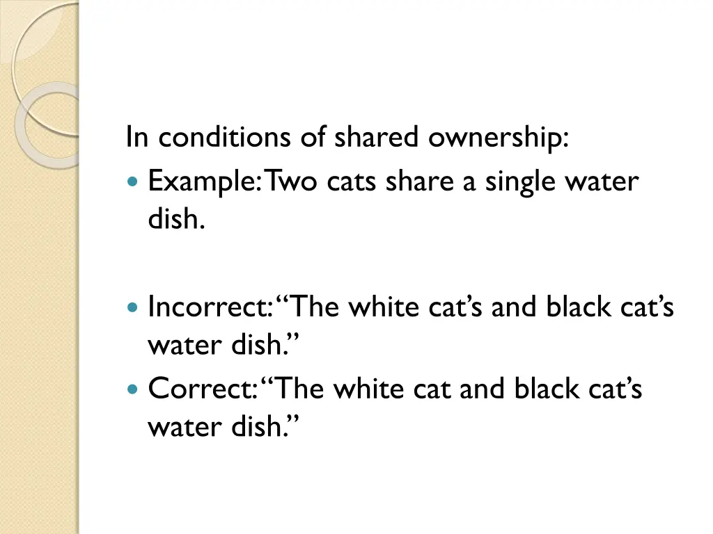 in conditions of shared ownership example