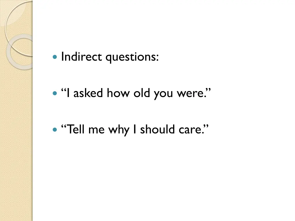 indirect questions