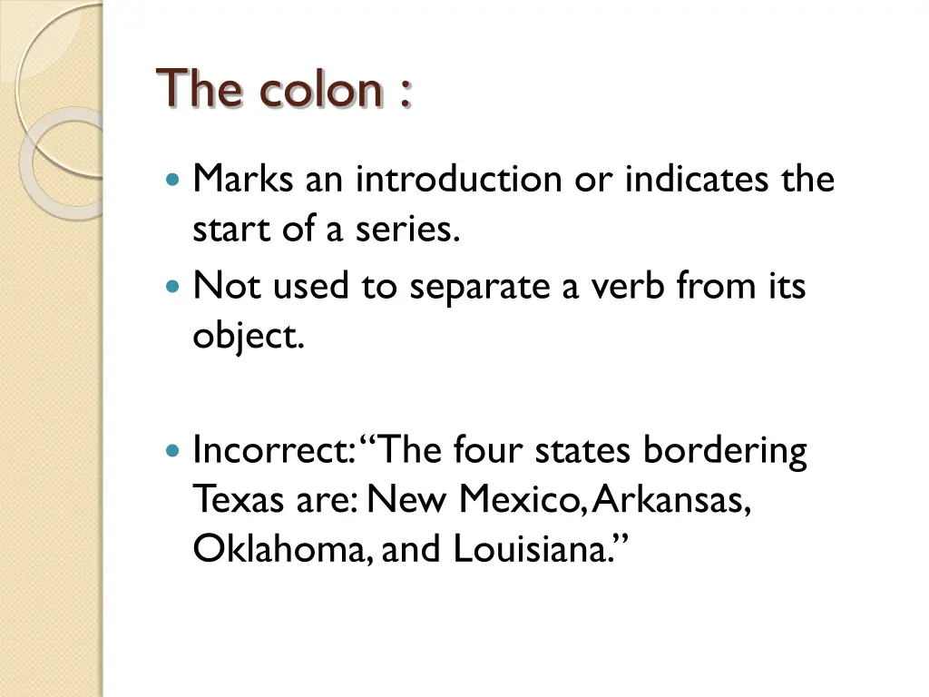 the colon