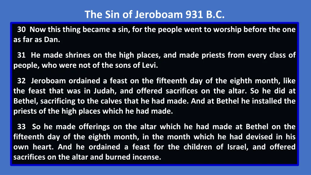 the sin of jeroboam 931 b c 2