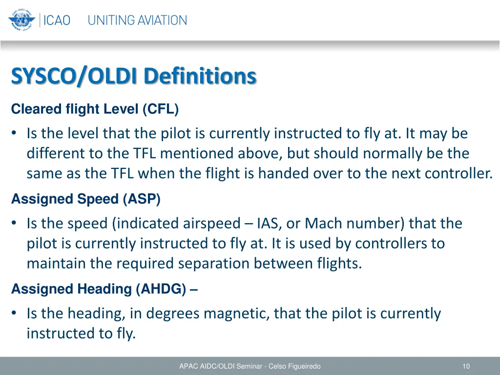 sysco oldi definitions 1