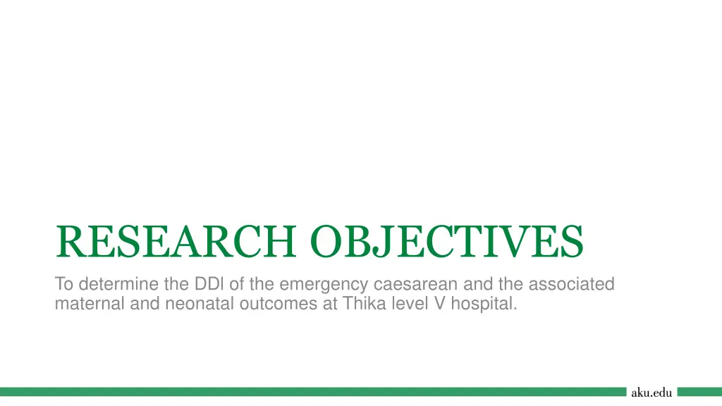 research objectives to determine