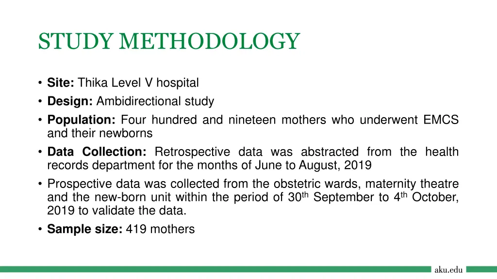 study methodology