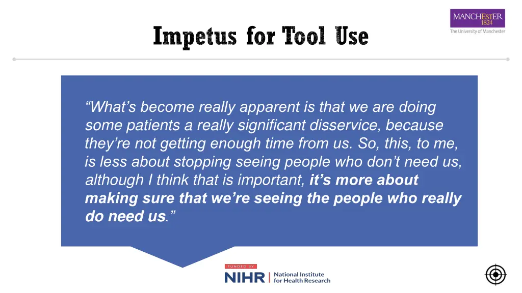 impetus for tool use