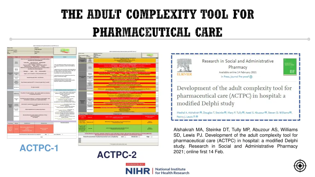 the adult complexity tool for pharmaceutical care