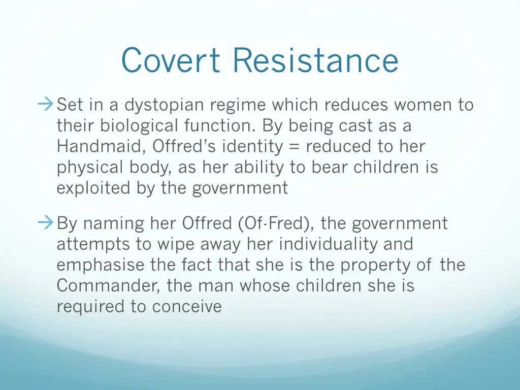 covert resistance