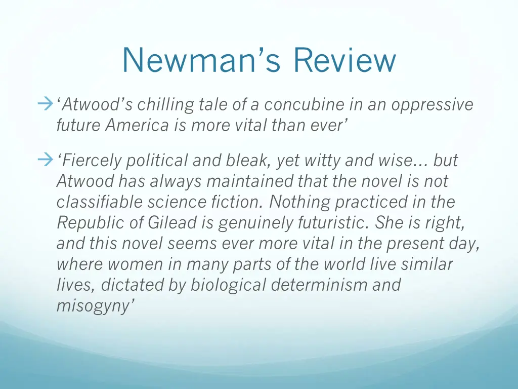 newman s review