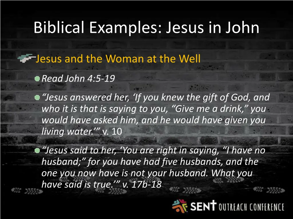 biblical examples jesus in john 4